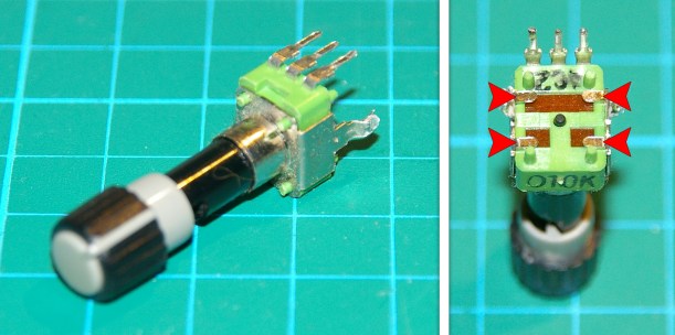 Apertura de un potenciómetro