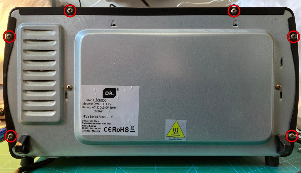 Extracción de la tapa exterior, paso 1 de 2