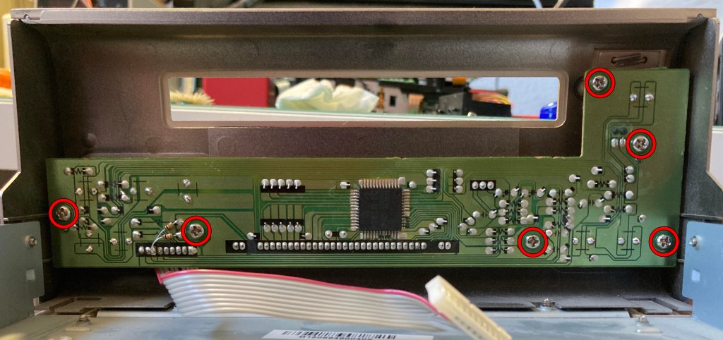 Extracción de la placa frontal