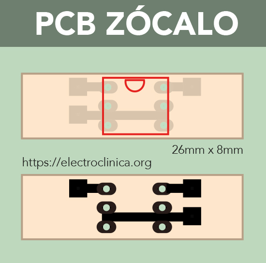 Placa del zócalo DIL 6