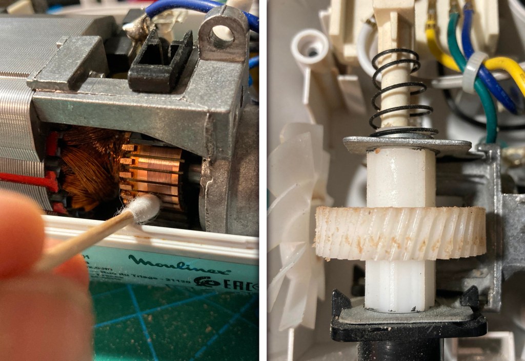 Limpieza des estátor y engrase de la mecánica